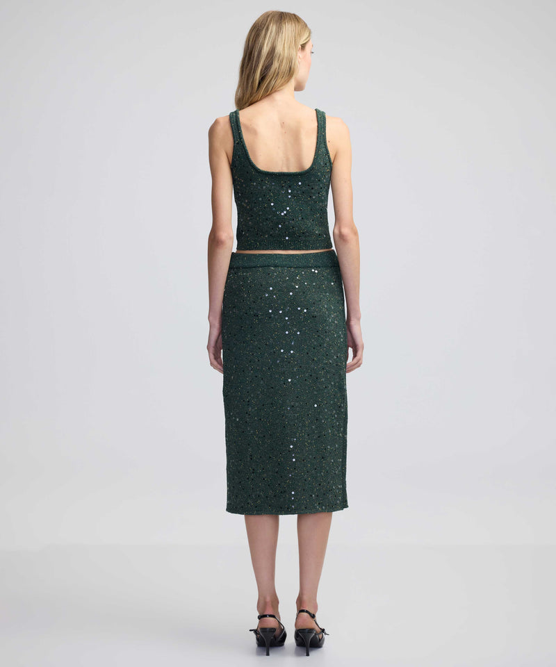 Ipekyol Sequined Midi Skirt Green