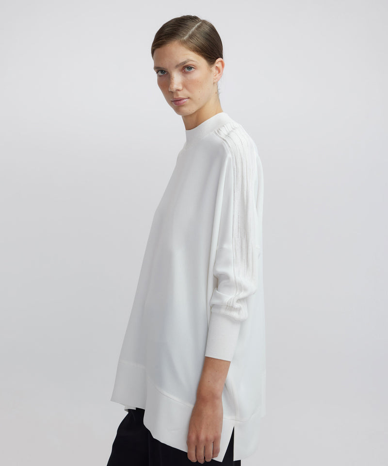 Ipekyol Knitted Mix Oversize Blouse Off White