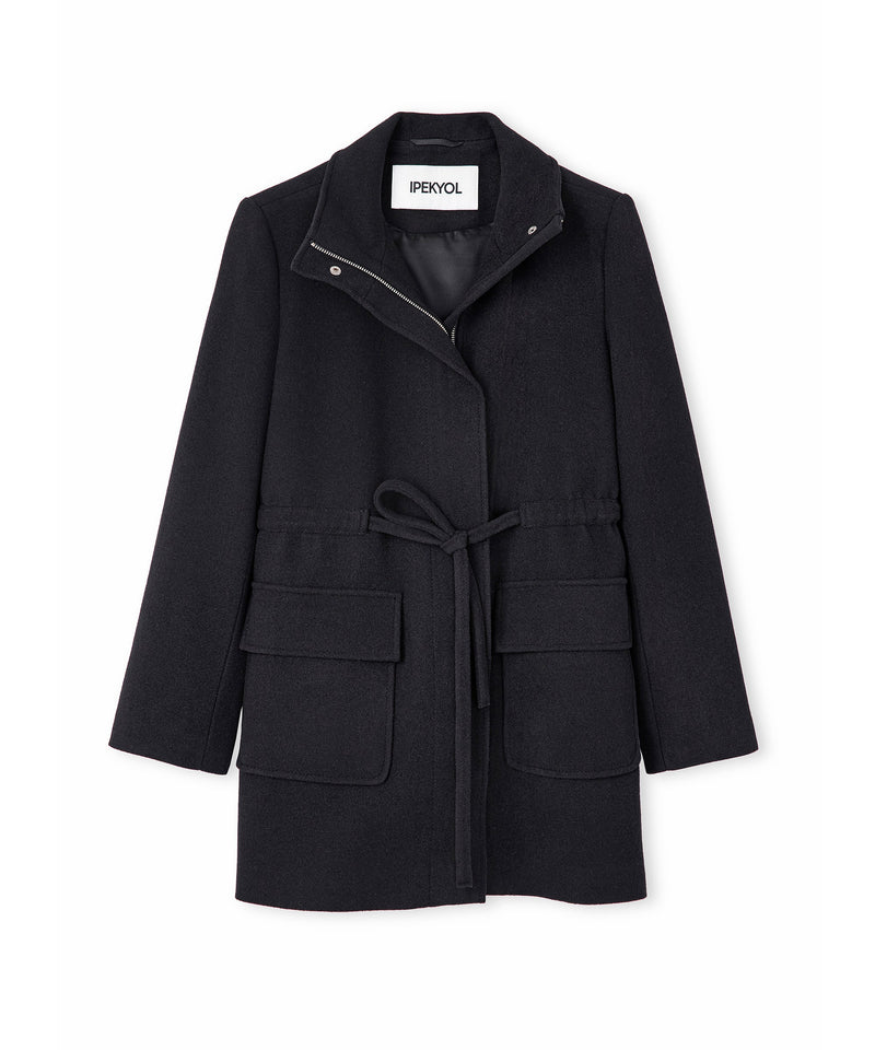 Ipekyol Coat With Wide Pockets And Belt Black