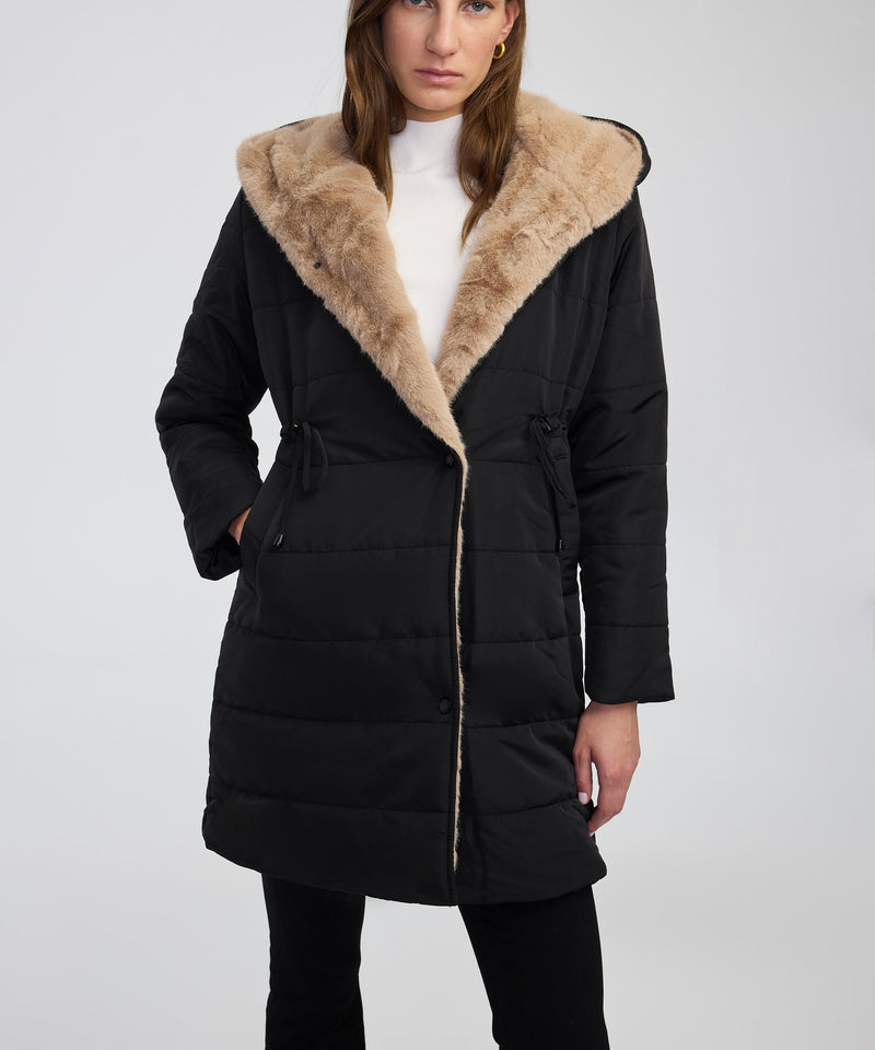 Ipekyol Color Block Jacket With Faux Fur Black