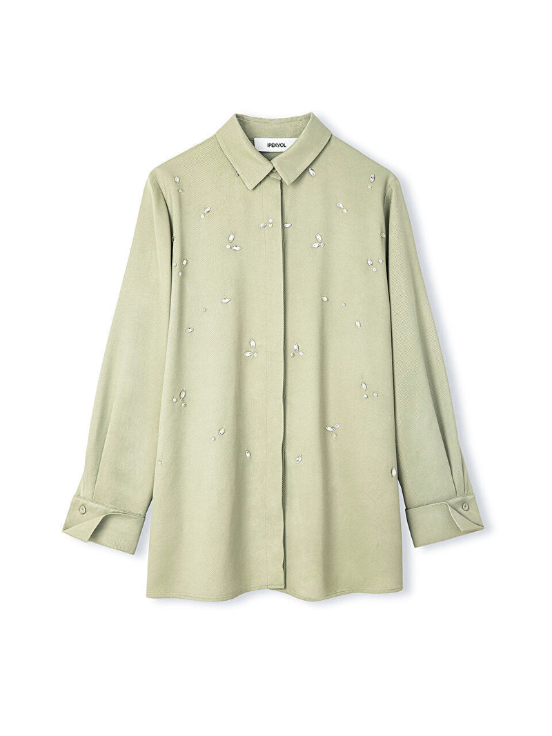 Ipekyol Embroidered Shirt Light Khaki