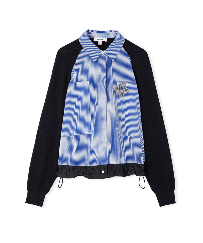 Ipekyol Knitted Mix Striped Shirt Navy