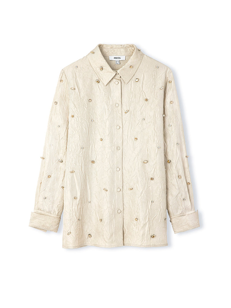 Ipekyol Textured And Embroidered Shirt Stone