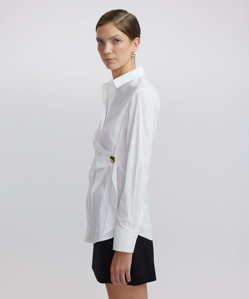 Ipekyol Poplin Shirt With Metal Accessories White