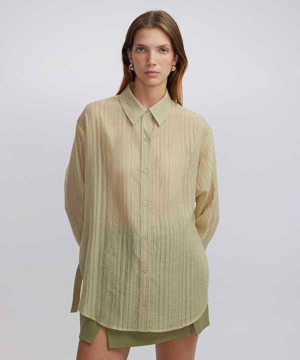 Ipekyol Belted Oversize Shirt Light Khaki