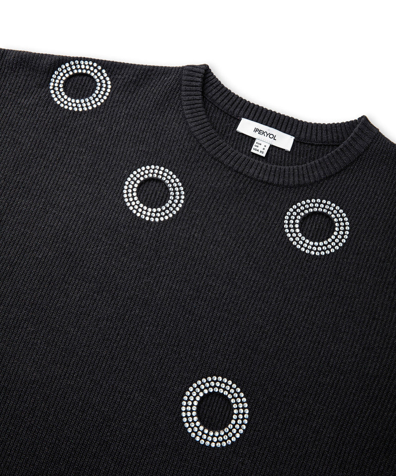 Ipekyol Hole With Stone-Embellished Sweater Black