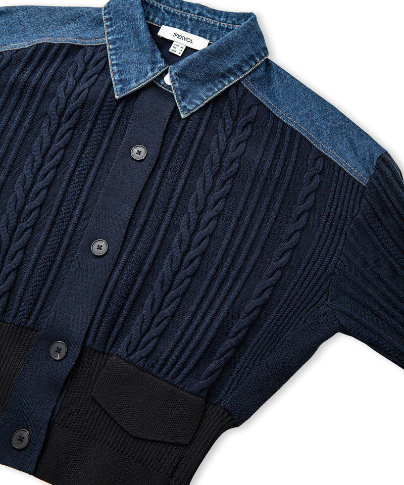 Ipekyol Denim Mix Knitwear Navy