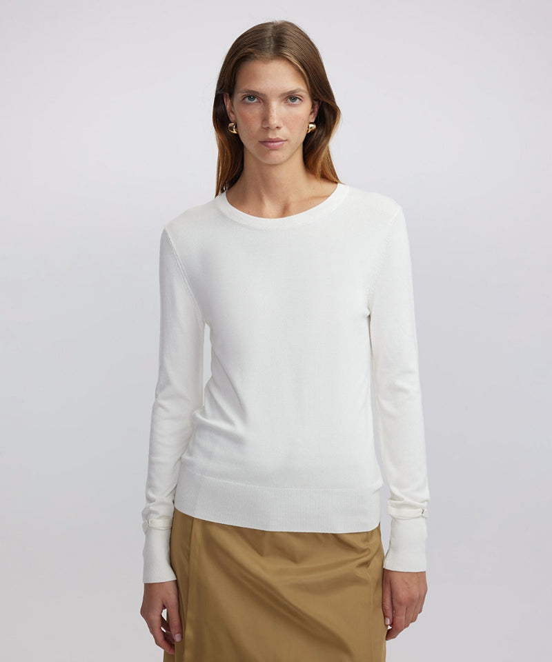 Ipekyol Basic Knitwear With Thin Belt Ecru