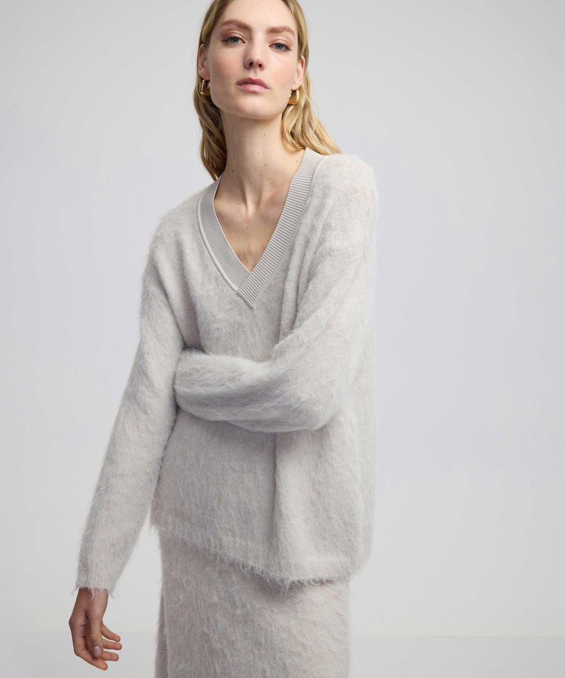 Ipekyol Rib Mix Plush Knitwear Off White