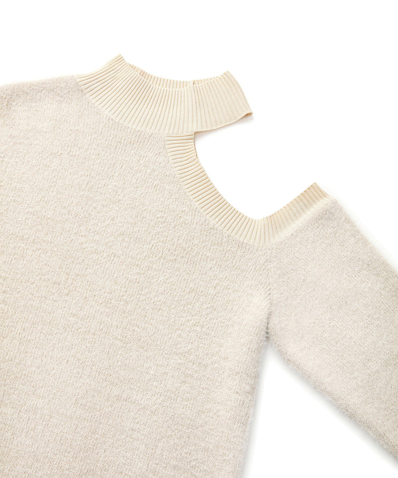 Ipekyol Cutout Sweater With Shiny Thread Ecru