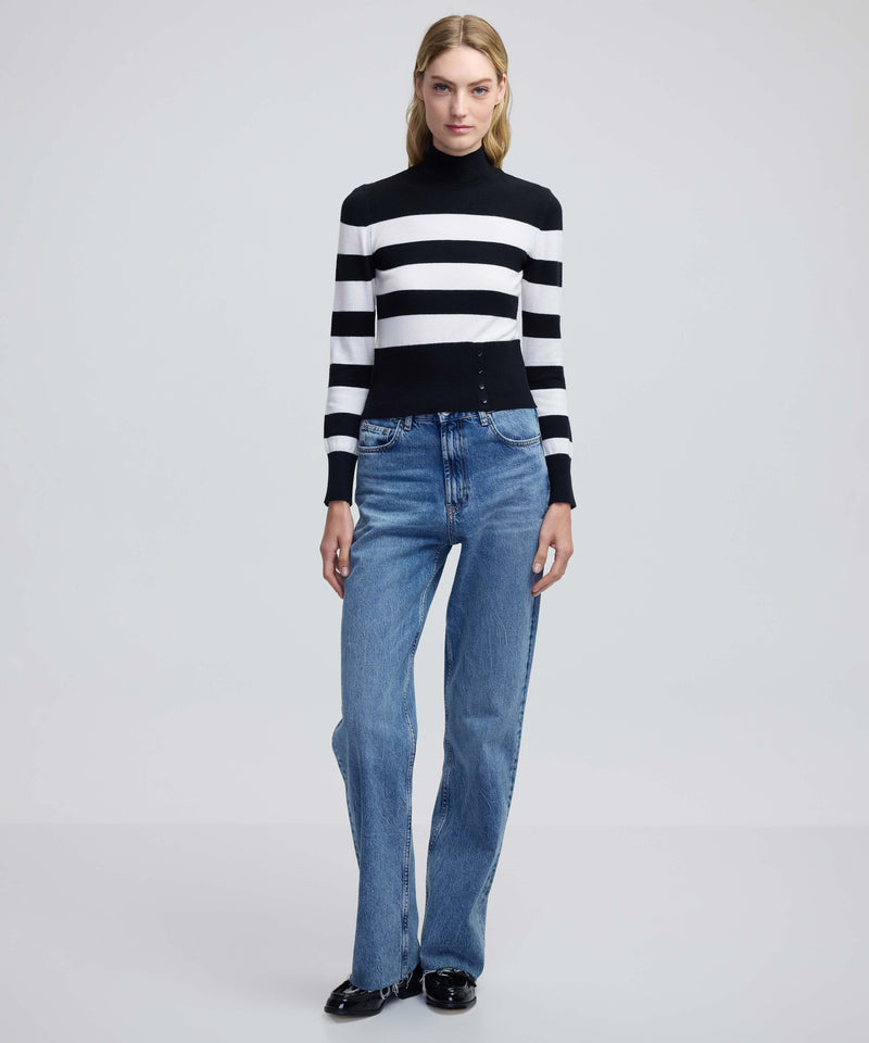 Ipekyol Striped Pattern Knitwear Black