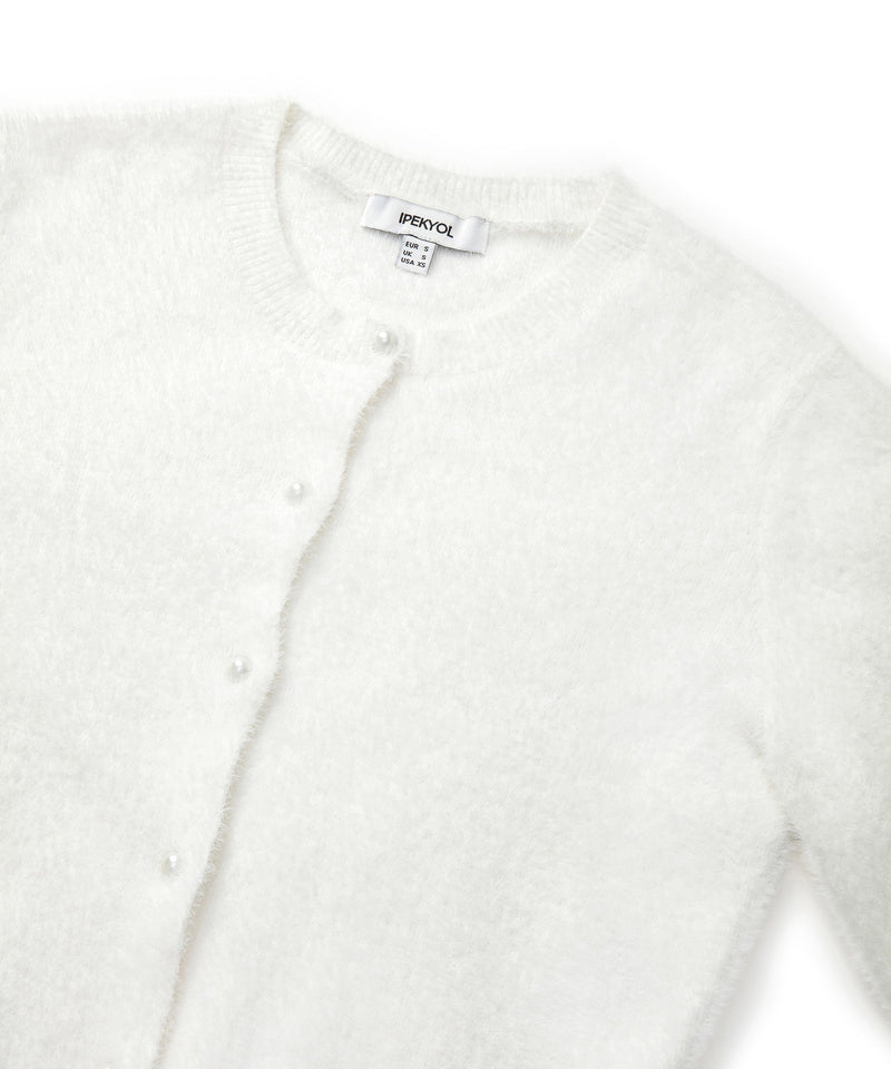 Ipekyol Faux Pearl Plush Knitwear Off White