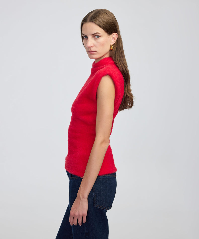 Ipekyol Plush Knitwear With Padding Red