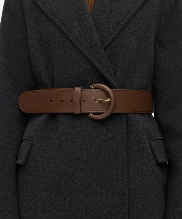 Ipekyol Leather Look Belt Brown