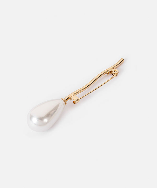 Ipekyol Metal Brooch With Faux Pearls Gold