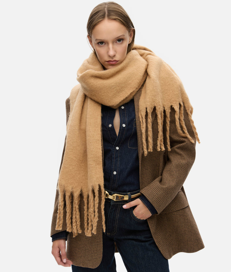 Ipekyol Tassel Scarf Camel