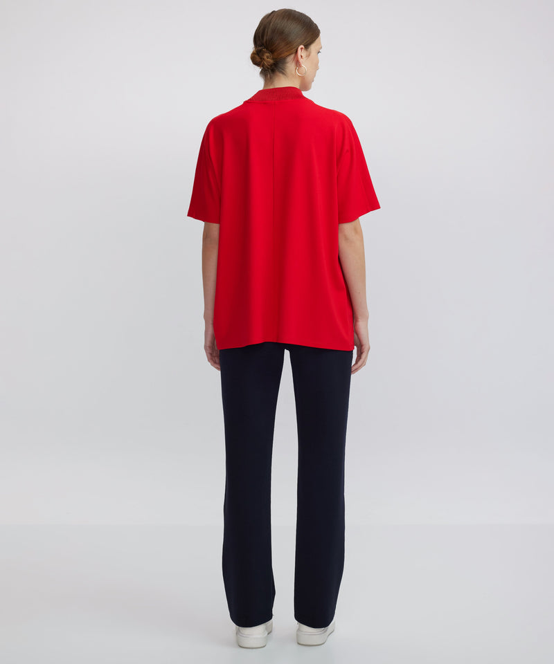 Ipekyol Ribbed Rib Mix T-Shirt Red