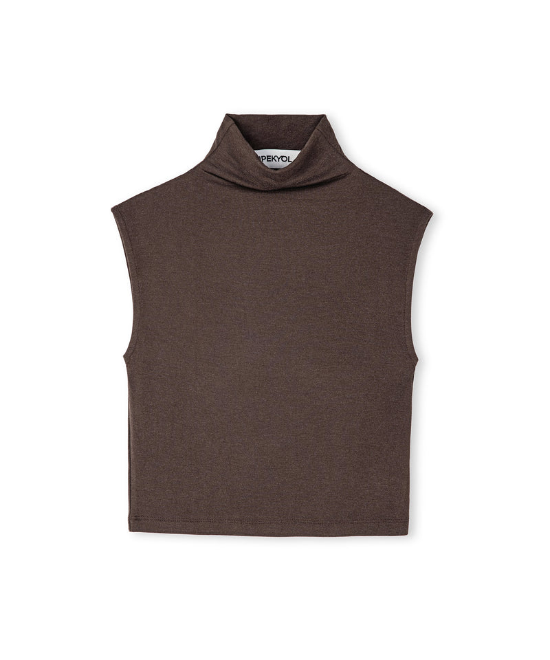 Ipekyol Turtleneck T-Shirt Brown