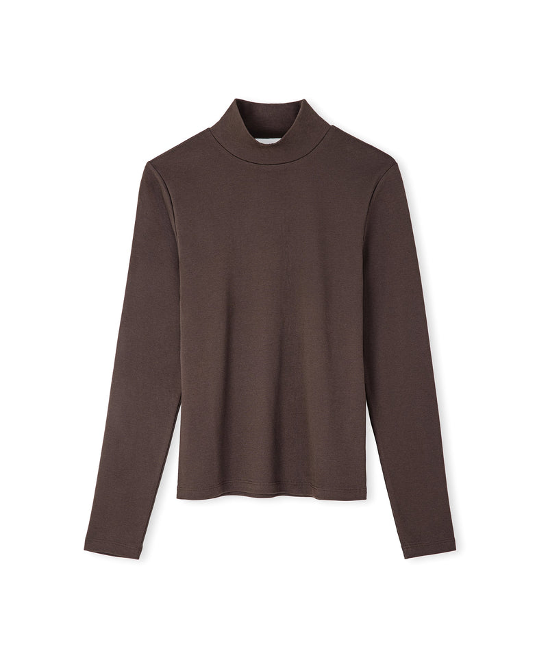 Ipekyol Basic Turtleneck T-Shirt Brown