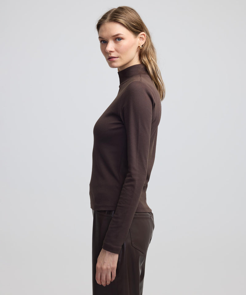 Ipekyol Basic Turtleneck T-Shirt Brown