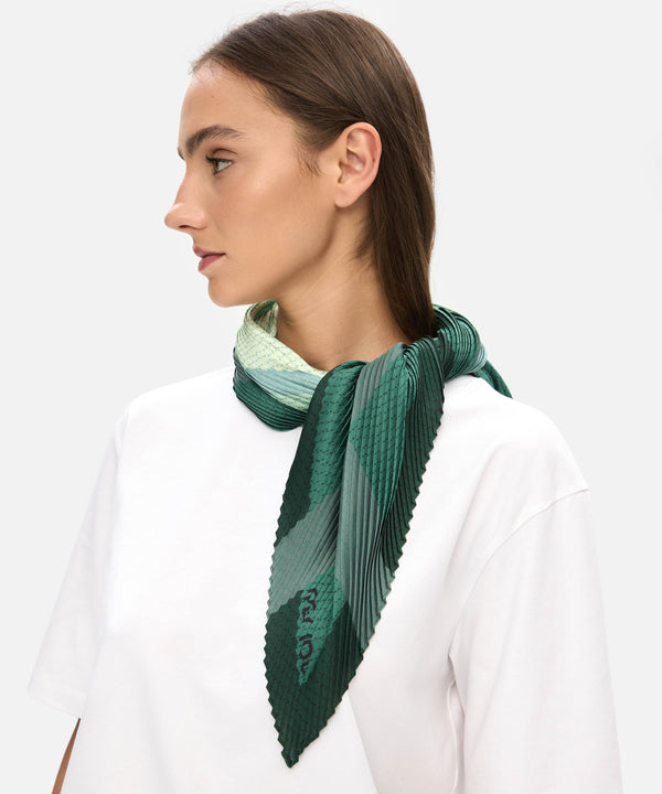 Ipekyol Pleated Colorblock Scarf Green