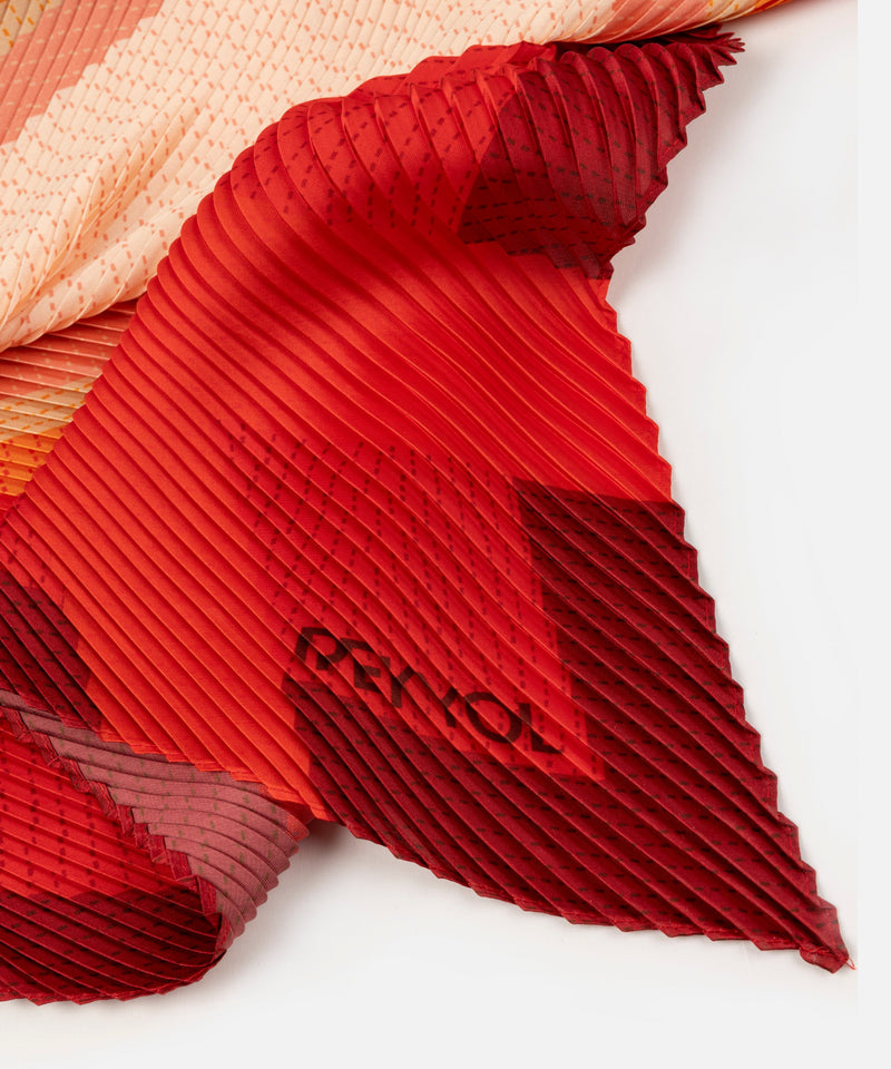 Ipekyol Pleated Colorblock Scarf Orange