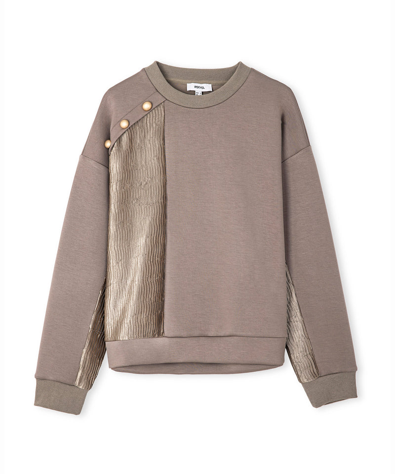 Ipekyol Fabric Mix Sweatshirt Mink