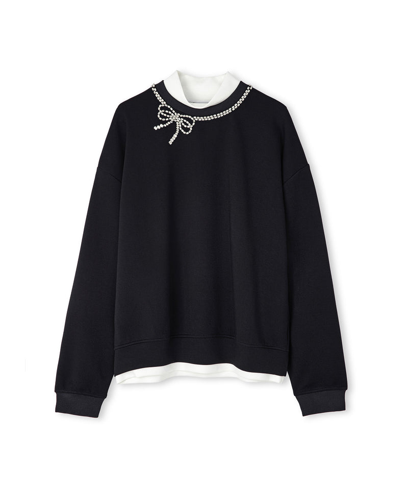 Ipekyol Bow Embroidered Sweatshirt Black