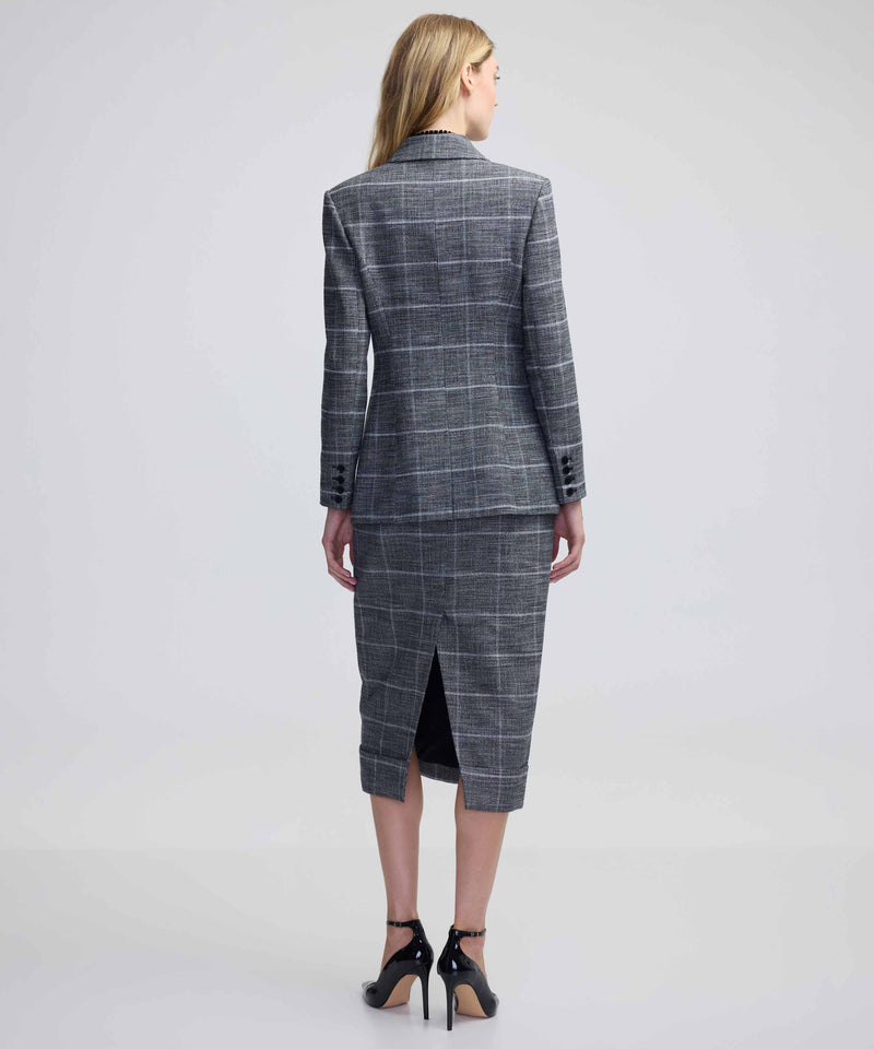 Ipekyol Plaid Pattern Blazer Grey