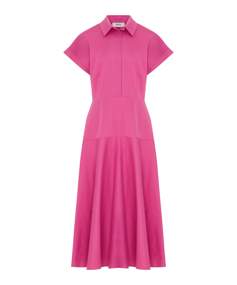 Ipekyol Buttoned A-Line Shirt Dress Fuchsia