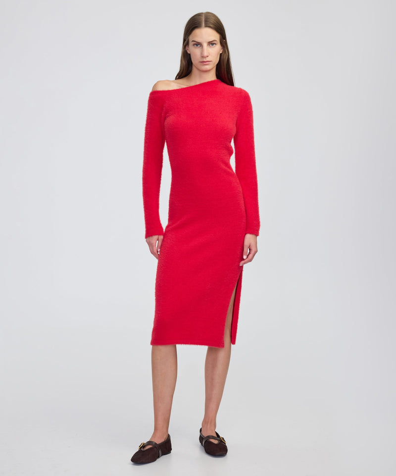 Ipekyol Boat-Neck Knit Dress Red