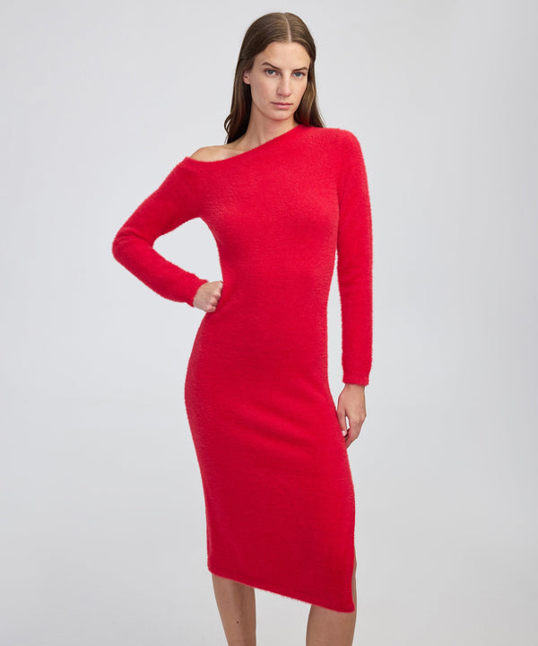 Ipekyol Boat-Neck Knit Dress Red