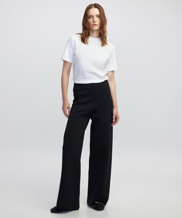 Ipekyol Wide-Leg Knit Trousers Black