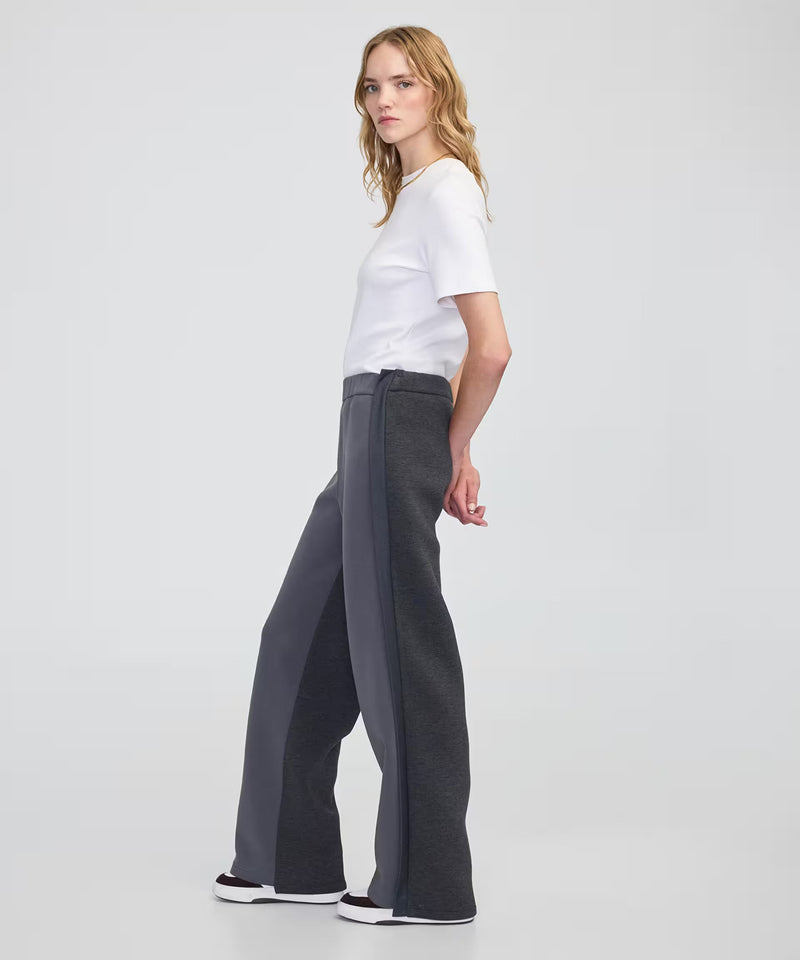 Ipekyol Color-Block Wide-Leg Trousers Anthracite
