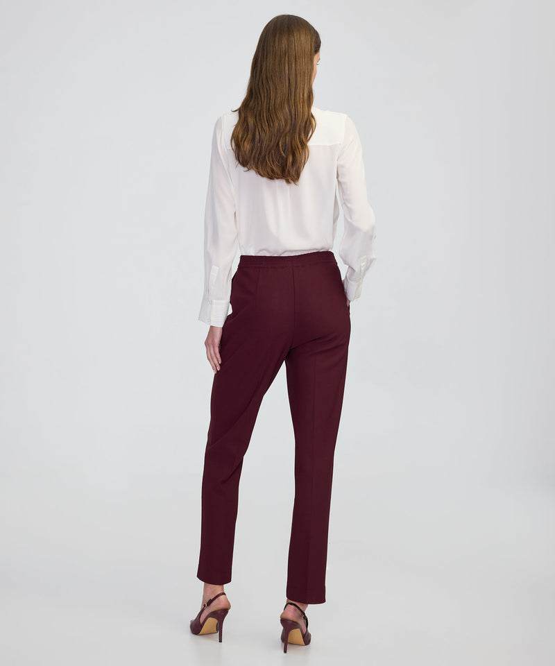 Ipekyol Elastic-Back Cigarette Trousers Bordoux