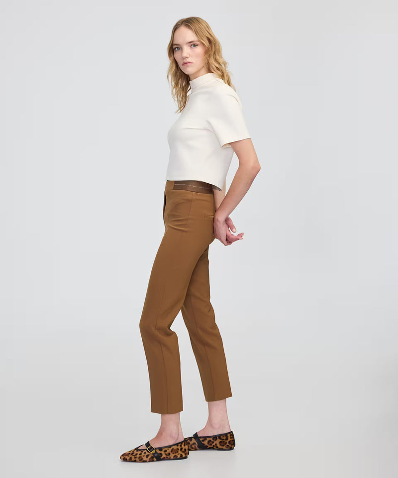 Ipekyol Metallic Stripe Skinny Trousers Camel