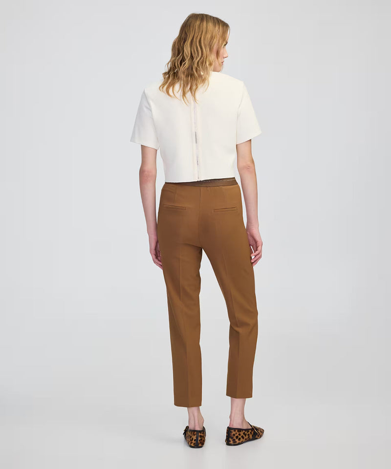 Ipekyol Metallic Stripe Skinny Trousers Camel