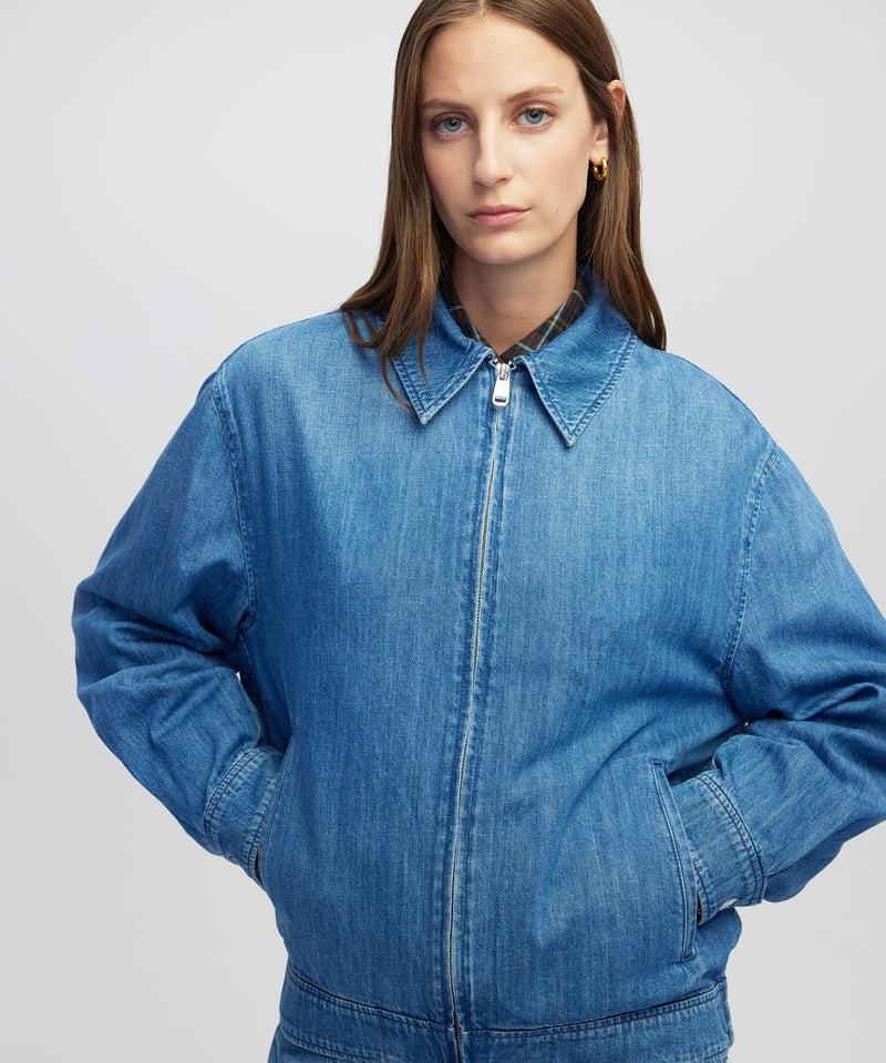 Ipekyol Zip-Front Denim Jacket Indigo