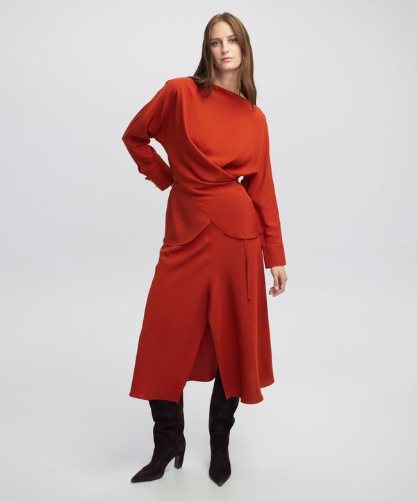 Ipekyol Basic Blouse With Tied Detail Brick