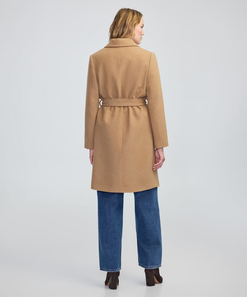 Ipekyol Double-Breasted Coat With Belt Camel