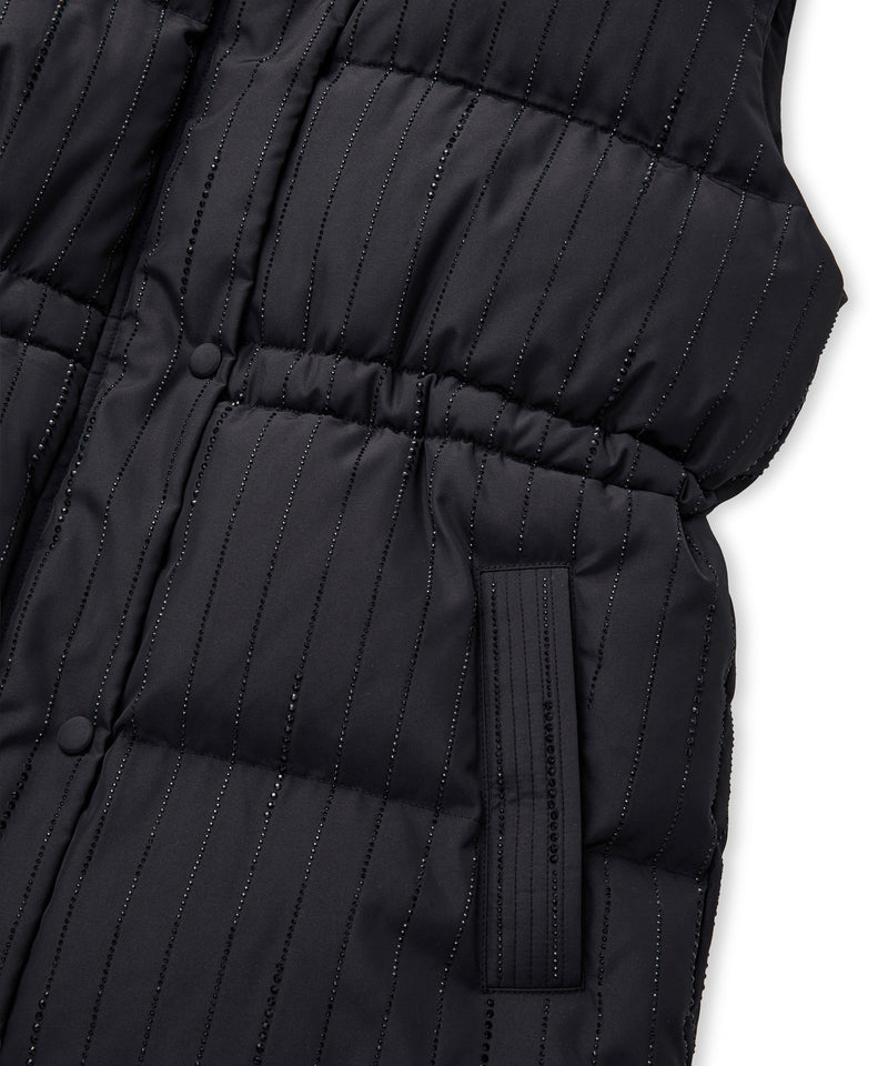 Ipekyol Rhinestone Embellished Puffer Vest Black