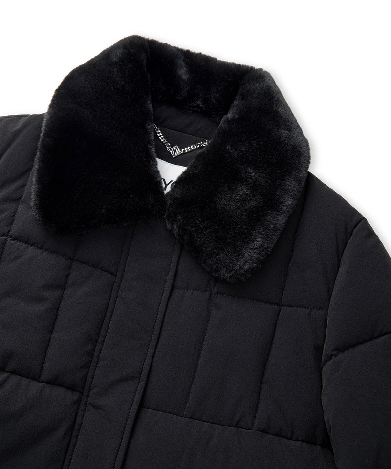 Ipekyol Quilted Puffer With Faux Fur Collar Black