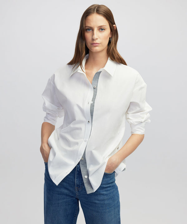 Ipekyol Poplin Shirt With Mixed Buttons White