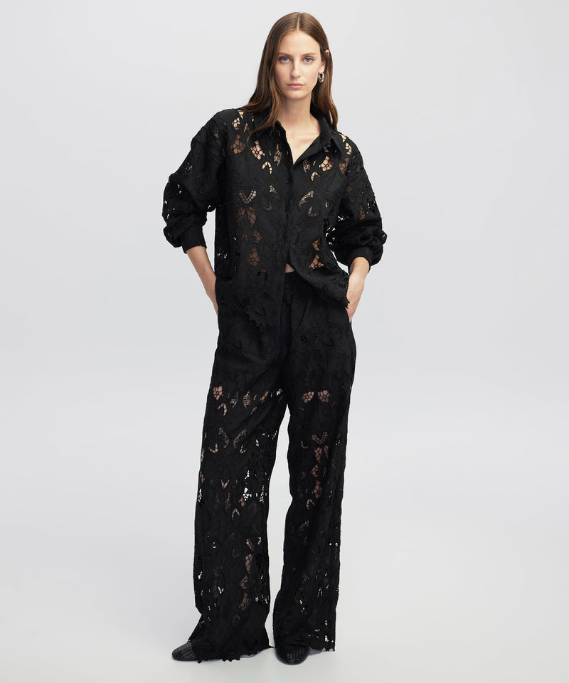 Ipekyol Broderie Anglaise Shirt Black