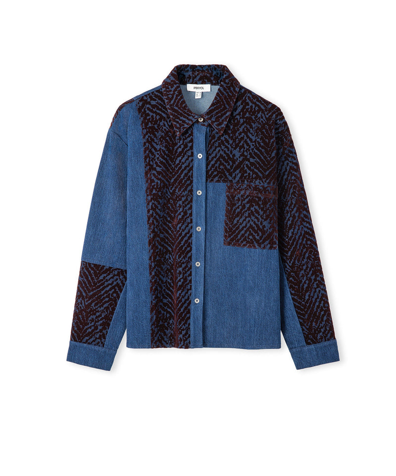 Ipekyol Mixed Media Shirt Bordoux