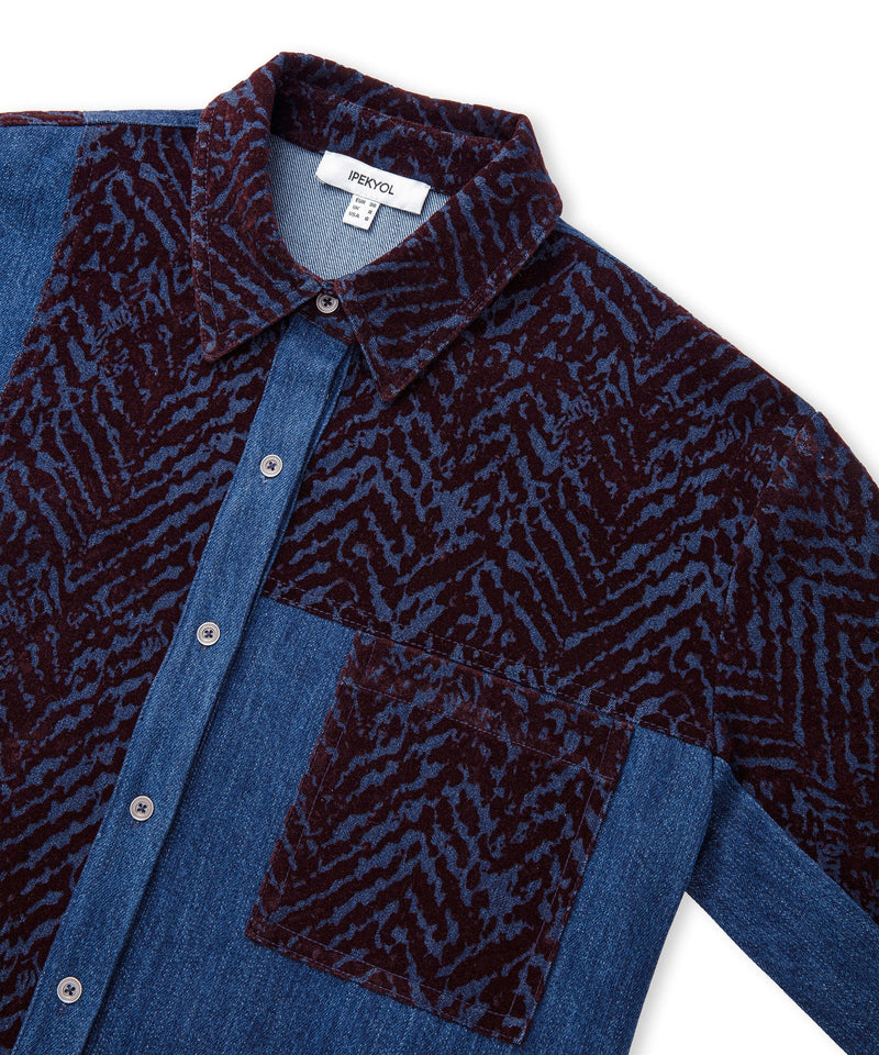 Ipekyol Mixed Media Shirt Bordoux