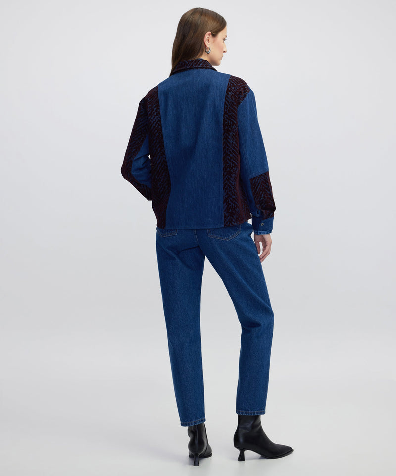 Ipekyol Mixed Media Shirt Bordoux