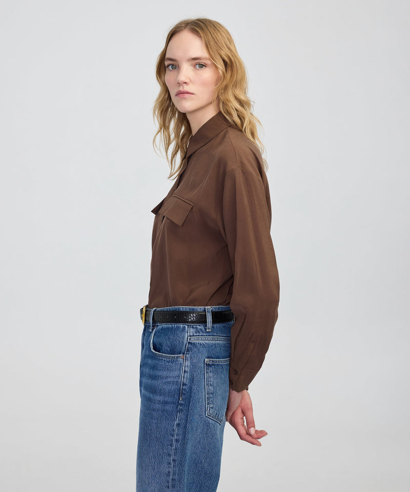 Ipekyol Flap Pocket Shirt Brown