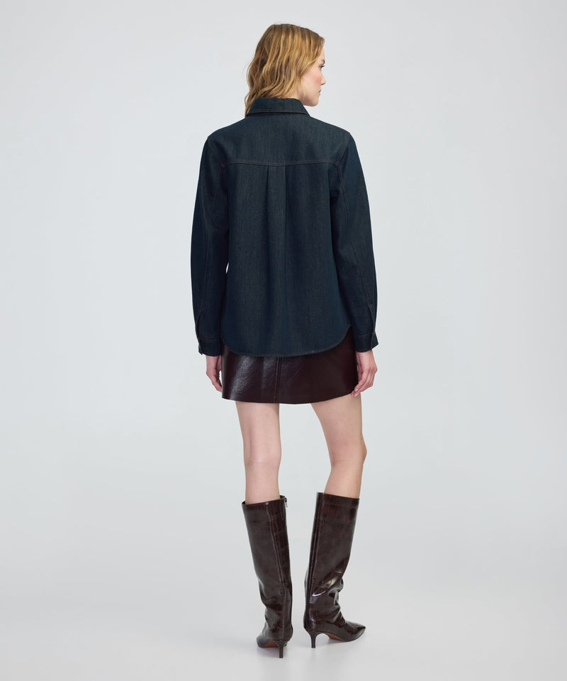 Ipekyol Tie-Neck Denim Shirt Indigo