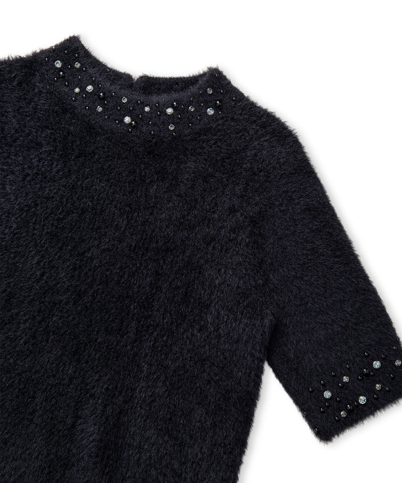 Ipekyol Embellished Soft Knit Top Black